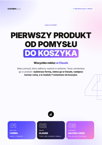 Pierwszy produkt, PDF